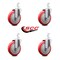 Service Caster Regency 600CASTHD4P Replacement Caster Set, 4PK REG-SCC-SQ20S514-PPUB-RED-34-4 - alternate 2